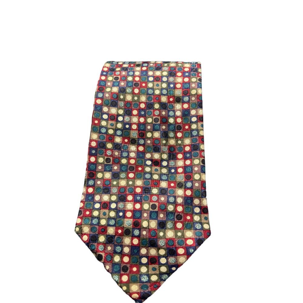 Gianfranco Ferretti Colorful Polka Dot Silk Tie Geometric Pattern Necktie Z-61
